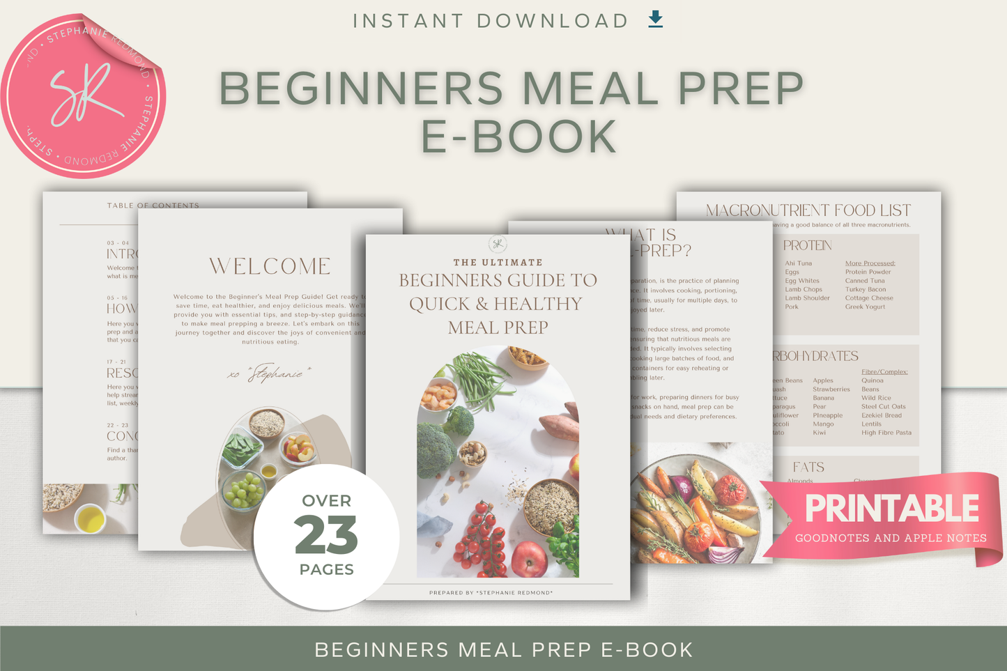 Beginners Meal Prep E-book