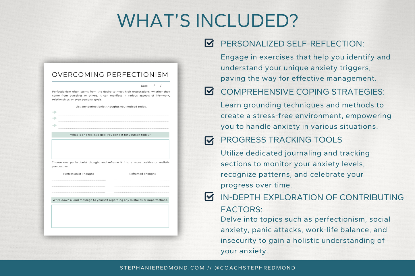 Overcoming Anxiety Workbook