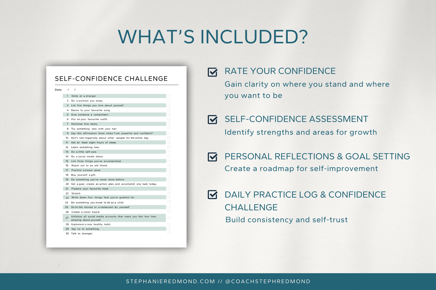 Self-Confidence Planner