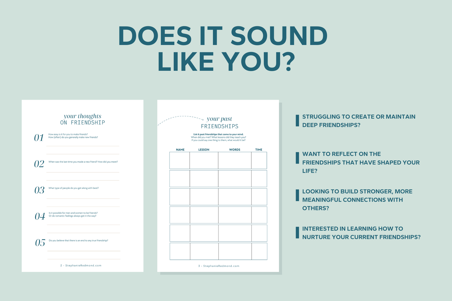 Friendships Workbook