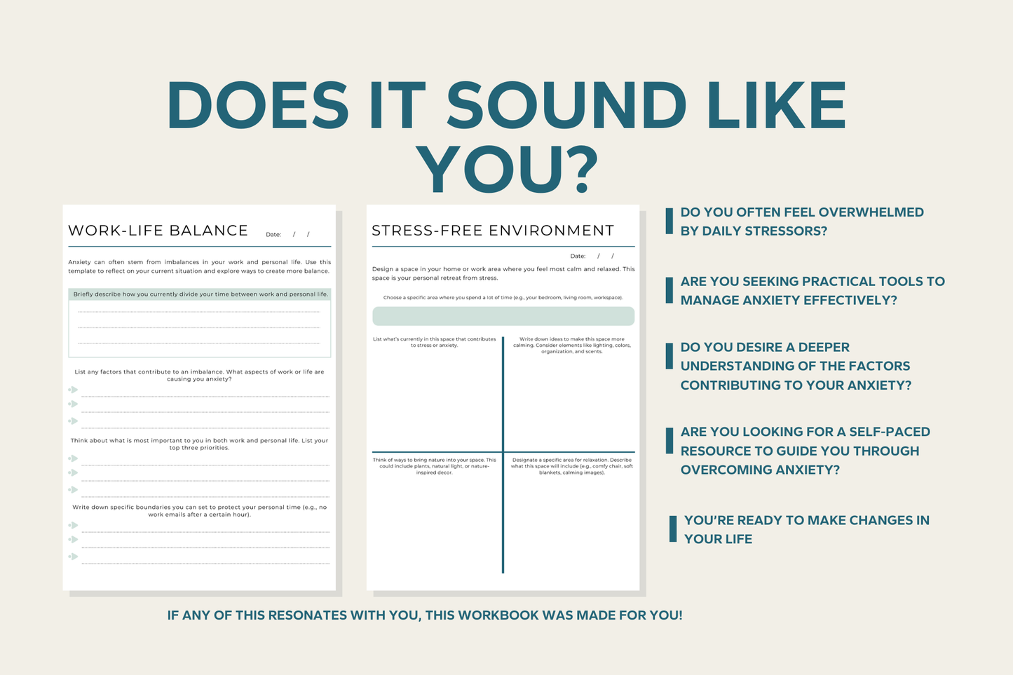 Overcoming Anxiety Workbook