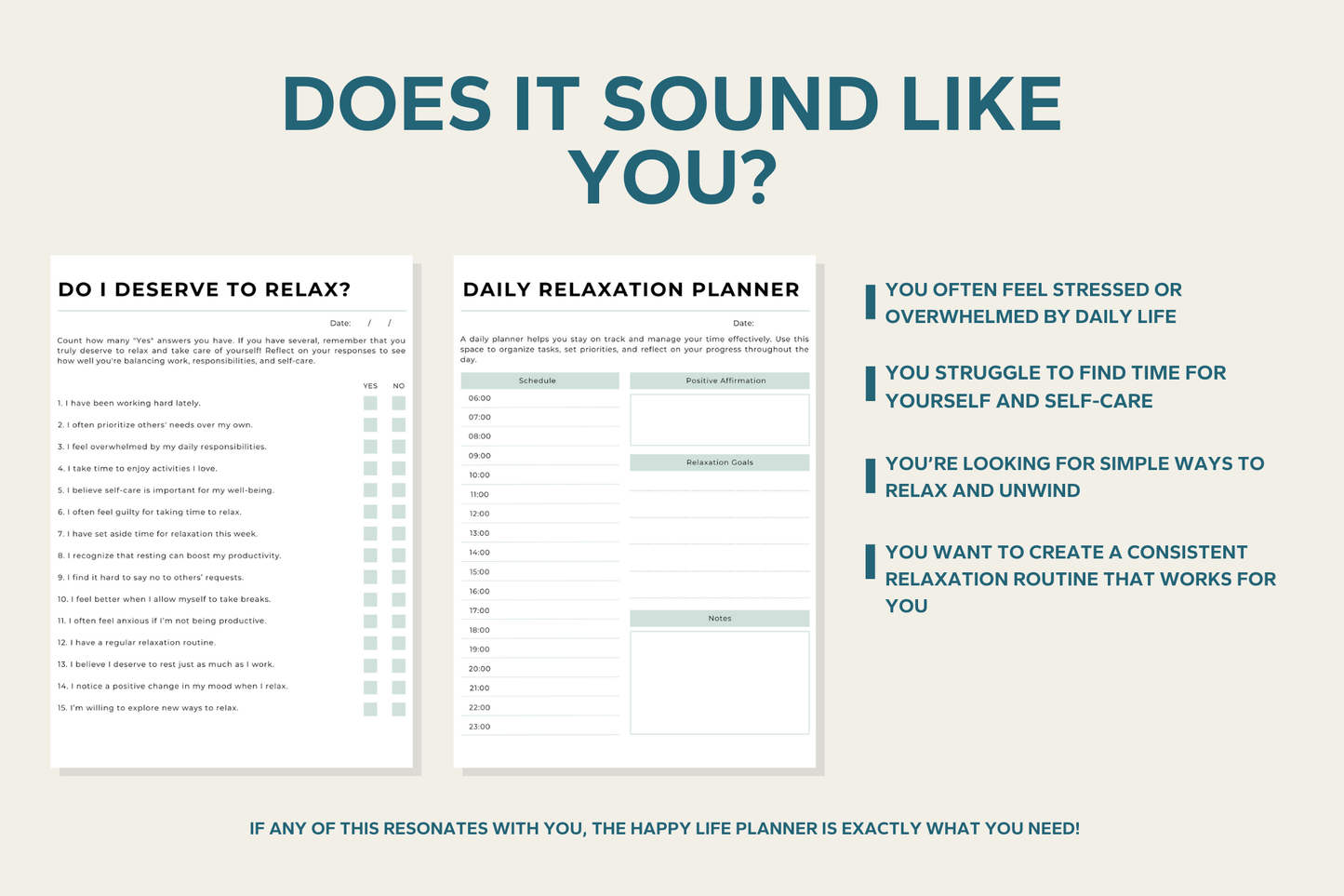 Time to Relax Planner