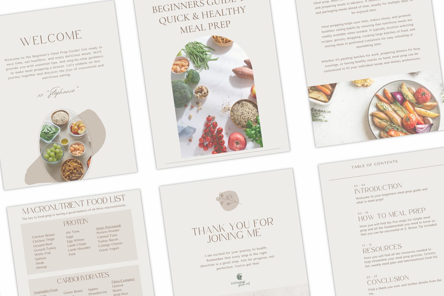 Beginners Meal Prep E-book