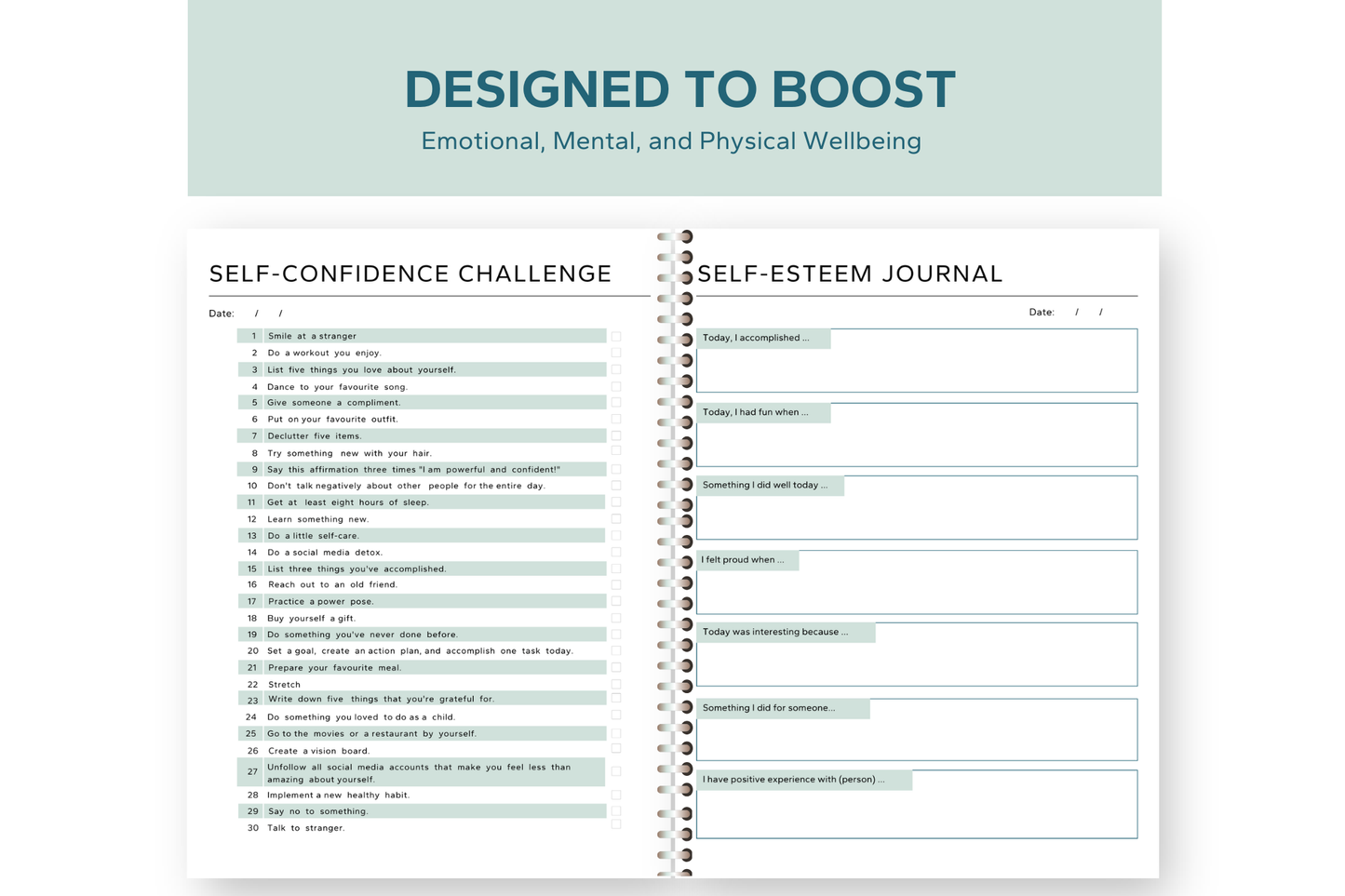 Self-Confidence Planner